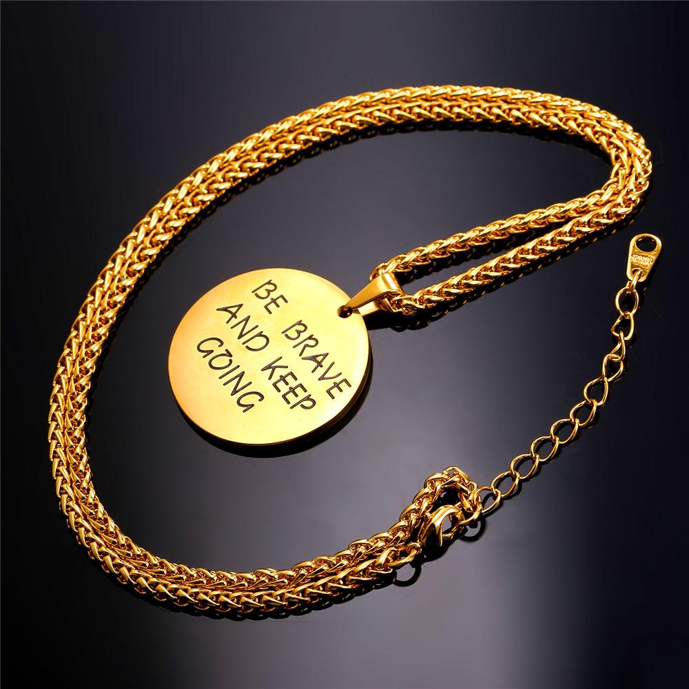 Be Brave And Keep Going Necklace