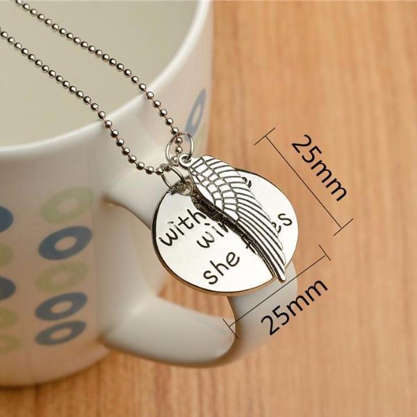 Brave Wings Hand Stamped Necklace